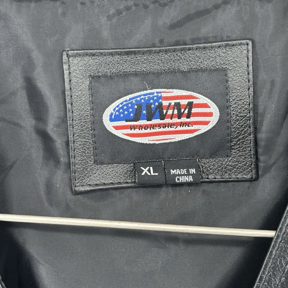 U.S. Air‎ Force Leather Vest Embroidered Size XL Black Biker NEW NWT